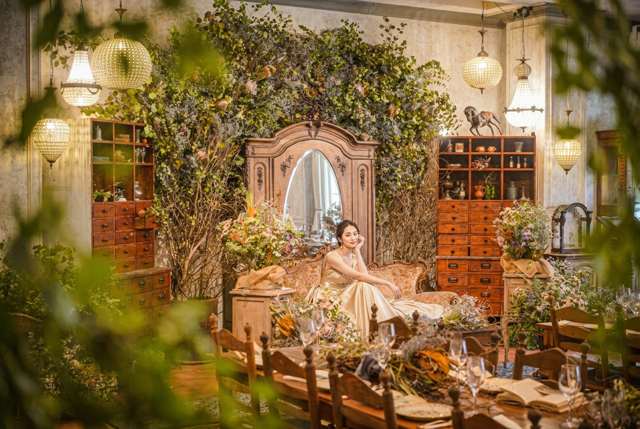 【リニューアル記念★プレミアムプラン】<br>ドライフラワーに囲まれたNEW披露宴会場の結婚式がお得に★